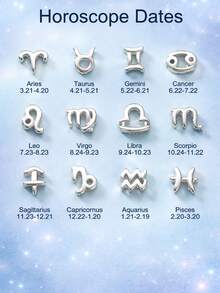 FOREVER QUEEN 1条925纯银十二星座可调节脚链，附赠礼盒 - 銀色 - 查看 2