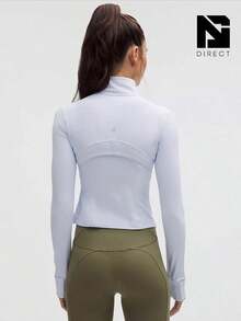 Lululemon Define Cropped Jacket Nulu SRNB-For Yoga Gym Running-Sweat-Wicking-Yoga-All Seasons Sport-Spring/Summer-Autumn/Winter-Back To School- Easter Gift - 藍色 - 查看 3