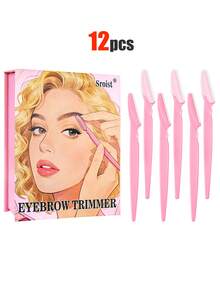 30/24/20/12/6/3/1pcs Multi-Function Eyebrow Trimmer, Multi-Purpose Shaving Tool, Women's Facial Beauty Shaver. Suitable Eyebrow Trimmer And Shaver For Women To Use Or Travel. - Pink - View 11