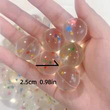 批发闪亮星星弹力球，价格实惠的礼品和嘉年华奖品 - 透明 - 查看 4