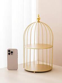 1个金色鸟笼首饰收纳架，首饰展示架 - 彩色 - 查看 5