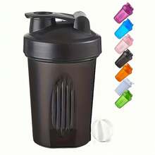 13.5oz Leak-Proof Protein Shaker Bottle With Mixing Ball, Suitable For Fitness And Meal Prep - Multicolor - View 1