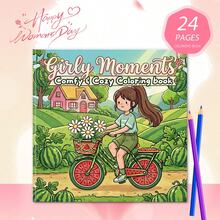 GDTME 妇女节礼物涂色书，包含可爱女孩、K-Pop粉丝应援、粉色系、虚拟偶像、心跳加速等精美原创插画，可撕下作为墙面装饰。生日礼物、返校礼物、复活节礼物、音乐节礼物、结婚纪念日礼物、房间装饰、文具，尺寸7.9x7.9英寸 - 婦女節 - 查看 14