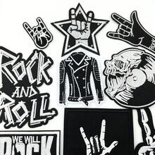 Show Your Rock Spirit! 9 Pcs Cool Music Theme Embroidered Iron-On Patches - Guitar & Symbol Designs For Denim, Tees, Caps, Backpacks, Easy DIY Deco - G - View 10