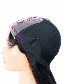 Tóc giả thẳng 5x5 không cần keo, tóc thật, kiểu ren trong suốt, đã tỉa sẵn, dành cho nữ, mật độ 150%, tóc nguyên chất. - Natural Black - Xem 8