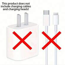 5件套蓝色和粉色星波纹贝壳式数据线保护套，兼容 18-20W充电器，防止数据线断裂 - 無色 - 查看 6