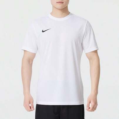 Nike M NK DF PARK VII JSY SS Men's White T-Shirt, Soft & Comfortable Sports Casual Short Sleeve Running Training Top IB8640-100