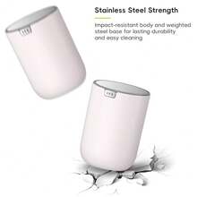 Fandy 0.58 Gal/2.2L Mini Trash Can With Lid, Swing-Top Desktop Trash Can For Bathroom, Countertop, Vanity, Desk Or Office, Small Garbage Bin (Pink) - Pink22Liters - View 7