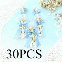 Personalized Acrylic Mirrored Cross Pendant For Baptisms And Weddings Customized Wedding Favors And Holiday Souvenirs With Bows And Ribbons - Multicolor - View 25