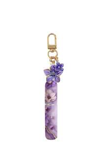 1 Bottle 5ml Portable Perfume Sample, Single Bottle, Suitable For Travel, Upright Bottom Design, High-End Spray Bottle, Marble Texture Spray Chamber, Alloy Flower Pendant With Ring, Can Be Hung On Bag For Outdoor Travel - Multicolor - View 4