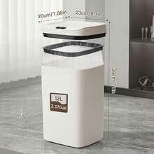 Senmeo 1PC 12L Smart Motion Sensor Trash Can - Touchless Auto Open/Close Odor-Proof Quiet Bin For Kitchen/Bathroom/Office (Battery Not Included) - 12公升/3.2加侖 - 查看 2