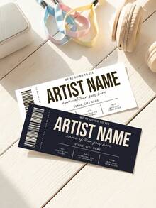 1 vé xem hòa nhạc cá nhân hóa, có thể tùy chỉnh ảnh và văn bản, phiếu quà tặng mạ vàng, vé sự kiện âm nhạc tùy chỉnh, quà tặng cho bạn bè, sinh nhật người yêu - Nhiều màu - Xem 2