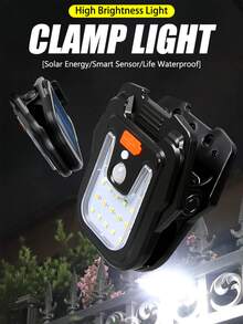 Outdoor Solar Clip Light, Portable Multi-Function Motion Sensor Light, Camping Light, Yard Light, Wall Light, Work Light - Wall Lamp - View 9