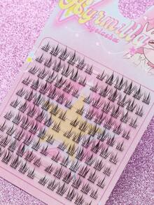 AYRMILLA C型卷翘120束貂毛假睫毛，自然3D立体俄罗斯单根假睫毛嫁接，MS睫毛簇化妆工具，假睫毛批发 - 黑色 - 查看 6