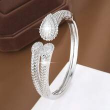 1pc Fashion Water Drop Design Cubic Zirconia Inlaid Women Bracelet - Multicolor - View 2
