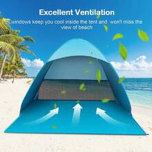 Our Lightweight And Portable Pop-Up Beach Tent Features UPF 50+ UV Protection! It Makes A Great Gift For Christmas, Halloween, Or Thanksgiving. - Multicolor - View 4