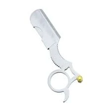 Univinlions 1 Piece Straight Sharp Barber Razor +5 Dual Edge Blades Shaver Beard Face Underarm Body Shaving Black Gold Silver - Multicolor - View 10