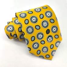 Corbata con estampado de cachemira, diseño elegante vintage, corbata adecuada para graduación, entrevista de trabajo, atuendo de oficina, reuniones y eventos sociales, opción de regalo, corbata de moño de moda con cuerda trenzada y hebilla decorativa ajustable, adecuada para trajes formales, camisas, banquetes, bodas, ocasiones de negocios, regalo de corbata de alta gama - Multicolor - Ver 1