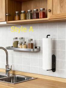 Kitchen Paper Towel Holder, Countertop Paper Towel Dispenser, Napkin Box Rack, Stainless Steel Kitchen Paper Towel Holder With Weighted Base, Space-Saving Design For Paper Towels, Napkins, Kitchen Roll, Wall-Mounted Storage Organizer, Modern Kitchen Accessory, Kitchen Utility, Wall-Mounted Dispenser, Kitchen Storage Accessory - 彩色 - 查看 5