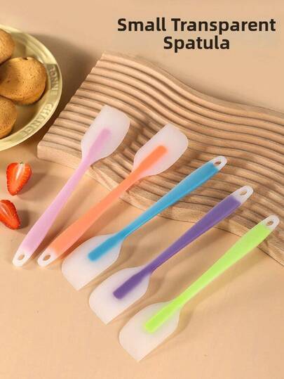 3/1 Set (27.5cm) Heat-Resistant Silicone Spatula Set, Including Mini Silicone Spatula, Jam Scraper, Heat-Resistant Cream Spatula, Baking Mixing Tools, Semi-Transparent Silicone Scraper, Heat-Resistant Non-Stick Kitchen Utensils, All-In-One Kitchen Baking Tool Cake Cream Scraper, Suitable For Cooking, Baking And Mixing, Essential Kitchen Items, Silicone Material, Suitable For Apartment Use