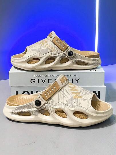 2026 Nouvelles Pantoufles pour Hommes, Mode Polyvalente Douce et Confortable pour Intérieur et Extérieur, Douche, Salle de Bain, décontracté, Semelle Épaisse, Légère, Convient pour la Plage, la Maison, les Vacances