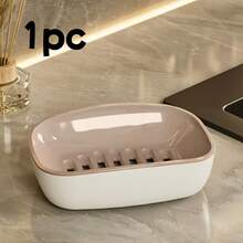 1pc Soap Dish, Double-Layer Drainage, Self-Draining, Easy To Clean, Suitable For Bathroom And Kitchen, High-End And Elegant - Soap Storage - View 6