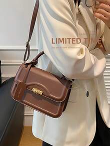 Fashionable Women Handbag New Vintage Style Versatile Saddle Bag Crossbody Bag Quality Shoulder Bag - Brown - View 6