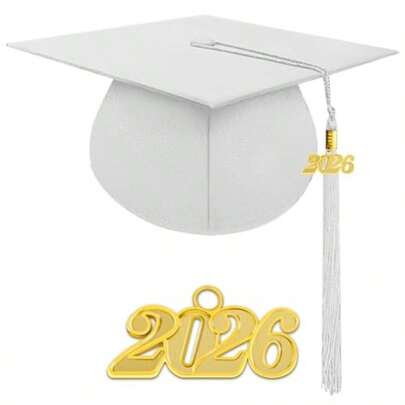 Birrete de graduación mate para adultos con borla 2026, ajustable y unisex