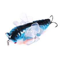 HENGJIA 1 pieza Cebo de pesca duro de cigarra biónica, 7.5cm/15.5g, Ganchos triples con hélice espiral, Adecuado para pesca de agua dulce y salada - Multicolor - Ver 12