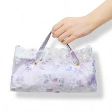 全自动双层蕾丝边折叠伞,手持式,小巧花卉蕾丝阳伞,单人便携,遮阳防晒,防紫外线,黑色涂层,母亲节礼物,卧室装饰,花园装饰,厨房装饰,夏季,海滩,旅行必备,房间装饰,柔软舒适,毕业季礼物 - 均碼 - 查看 7