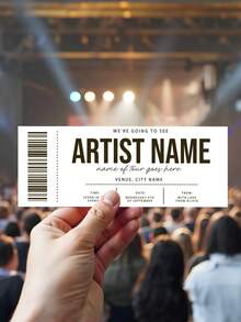 1 vé xem hòa nhạc cá nhân hóa, có thể tùy chỉnh ảnh và văn bản, phiếu quà tặng mạ vàng, vé sự kiện âm nhạc tùy chỉnh, quà tặng cho bạn bè, sinh nhật người yêu - Nhiều màu - Xem 3