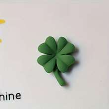 5/10pcs Green Clover Resin Refrigerator Magnets, Cute Decorative Magnets, Personalized For Kitchen, Office, Whiteboard, Storage Cabinet, Dishwasher, Fridge, Kitchen Decor, Home Decor, St. Patrick's Day, Mother's Day Gift - Multicolor - View 6