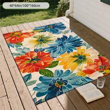 Extra Large Outdoor Carpet - Heavy-Duty All-Weather Fleece-Like Texture, Non-Slip Backing, Machine Washable Lawn, Patio, RV, Camping, Picnic, Decor Rug, Pet Friendly Rug, Suitable For  Home And Office Decoration, Fashionable Home Decoration/Room Decoration, Bedroom Carpet, Entryways, Kitchen,  Laundry Rooms, Bedroom Decor, And Outdoor Use. All-Season, Machine Washable, Soft, Non-Slip, Perfect For Home Decor. Fashionable, Colorful, Minimalist, Adorable, Ideal For Christmas, Halloween,Thanksgiving Day, Easter Day, Mother's Day, Father's Day Or Valentine's Day Gifts, Back To School Season - 彩色 - 查看 4