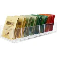 ¡RecomendadoCaja para Té, Organizador Caja para Bolsas de Té, Ideal para Café, Especias, Despensa, Nevera, Armario, Arcón de Cocina (3 Compartimentos)¡Top de Temporada - 8 compartimentos - Ver 8