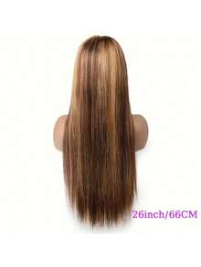 Eulisi 高光 Omeber 5*5 蕾丝前假发,真人发 P4/27 蜜金色蕾丝前假发,真人发 5x5 闭合式假发,真人发假发,适合,直发无胶假发,真人发预先拔毛,24 英寸 - SP4/24 - 查看 6