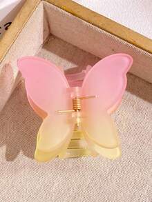 1pc/4pcs/12pcs Casual ABS Plastic Butterfly & Rose Flower Claw Clips, Retro French Style Unique Design Hair Clips, Hair Claw Barrettes For Women - Multicolor - View 8