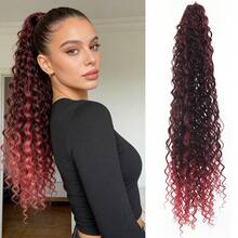 跨境欧洲、美洲、非洲，小卷合成假发钩编发，蓬松卷曲钩编发，高温丝假发 - 彩色 - 查看 12