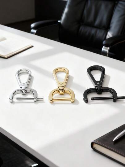 Gancho giratorio desmontable de alta resistencia, accesorio de llavero y bolso DIY, hebilla ajustable, para bolsas, carteras, equipaje y collares de perro, accesorio esencial para manualidades y creación, hebilla de conexión de correa para bolso, clip de resorte metálico desmontable - Accesorios para hacer bolsos, cinturones, llaveros, cintas y reparación de correas de mascotas - Clips convenientes para proyectos DIY