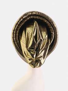 1件装女士金属印花多层海绵头巾，头套，适合日常佩戴，可作睡帽 - 多色 - 查看 8