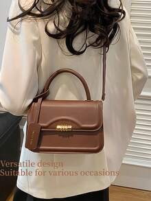 Fashionable Women Handbag New Vintage Style Versatile Saddle Bag Crossbody Bag Quality Shoulder Bag - Brown - View 5
