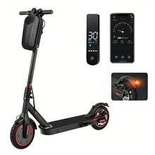 Patinete elétrico dobrável 350W Potente Com led via bluetooth até 25km/h - Preto - Visão 1