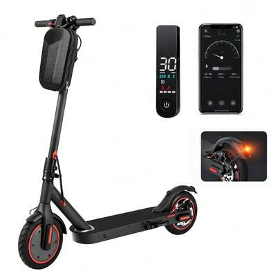 Patinete elétrico dobrável 350W Potente Com led via bluetooth até 25km/h