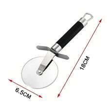 1 pieza de cortador de masa y repostería de acero inoxidable, con corte preciso, antideslizante y ergonómico para mayor comodidad, ideal para cortar galletas, pizzas, frutas, pasteles y otros alimentos, apto para escenarios como repostería casera y servicio de comidas en restaurantes, disponible en múltiples modelos para satisfacer diversas necesidades. - 103005 Negro - Ver 6