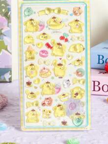 3D Cute Transparent Heart Stickers | Shiny Jelly Stickers, Suitable For Making Albums And Diaries, Gukha, Y2K Style Cute Japanese Stickers, High-Quality Cartoon Animal 3D Crystal Embossed Interesting Stickers, Rhinestone Crystal-Like Clear Texture, Reusable And Reshapable, No Residue - Multicolor - View 15