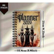 2027 Witch Planner - Gothic Magic Diary, Suitable For Rituals, Dream Tracking, Gratitude, Emotions And Reflection | Undated A5 Witchcraft Organizer With Spiral, Phase Design And Spell Planning | Durable Witch Notebook, Spell Book - A - View 10