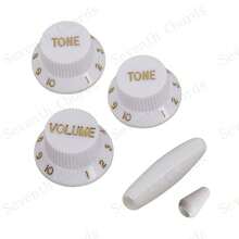 OUMINGYQ 5 chiếc nắp chiết áp 2T1V cho đàn guitar điện, nắp núm điều chỉnh âm lượng/âm sắc 18 răng, nắp núm điều chỉnh được. - Nhiều màu - Xem 7