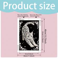 1 قطعة طقم رسم الألماس اللؤلؤي 5D، المقاس 30x40 سم، يتميز بتصميم قطة لؤلؤية، لوحة زخرفية إبداعية، فن فسيفساء لؤلؤي يدوي. يشمل اللؤلؤ اللاصق، مناسب لديكور المنزل، هواة DIY، وهدايا للأصدقاء في المناسبات والأعياد. بدون إطار - أبيض - مشاهدة 5
