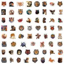 Adesivi con graffiti di tigre cartoni animati, adatti per decorare articoli di cartoleria, quaderni, borracce, custodie per telefono, bagagli, forniture per scrapbooking, adesivi divertenti - Fogli A-60/set - Visualizzare 12