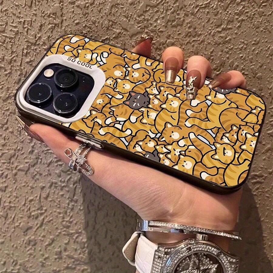 携帯電話ケース - おしゃれなシルバーの携帯電話ケース、放熱フレーム付き、IMD素材製。指紋防止、防汗、耐衝撃の機能を備えており、最新のモデルに最適です。16 Pro、17、16、15、14、13、12に対応しています。 PJRD - 半透明の黒 - チェックする 1