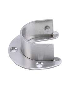 1件重型不锈钢U型衣柜法兰杆支架，衣柜杆端支撑架 - 多色 - 查看 9